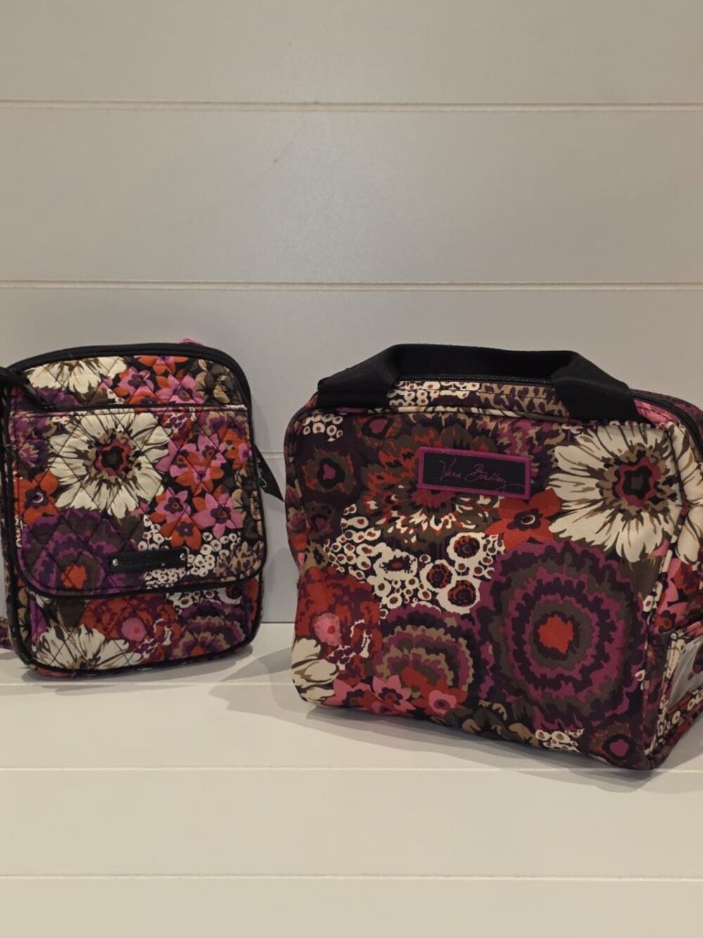 Vera Bradley Mini Hipster Crossbody Bag and a matching cosmetic bag
